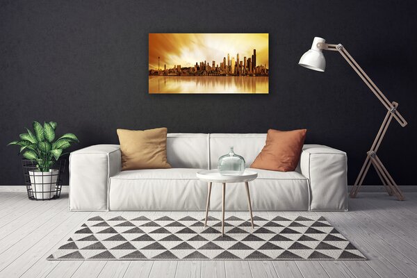 Obraz na plátne Mesto domy 100x50 cm