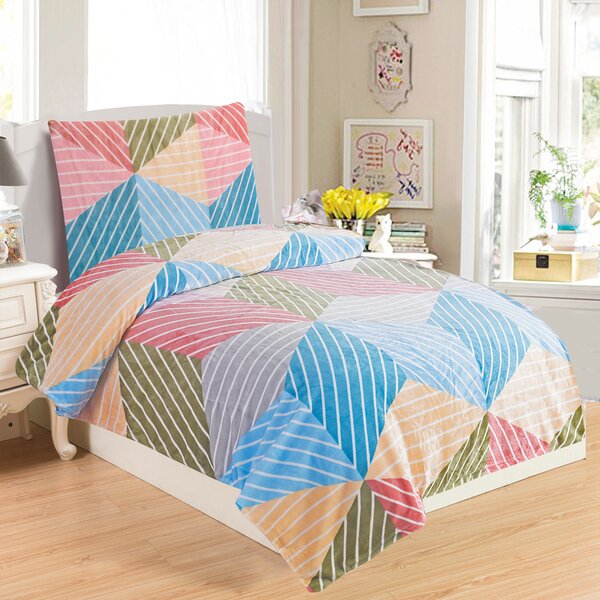 JAHU 2-dielna sada posteľných obliečok Rombo mix farieb 140 × 200 cm