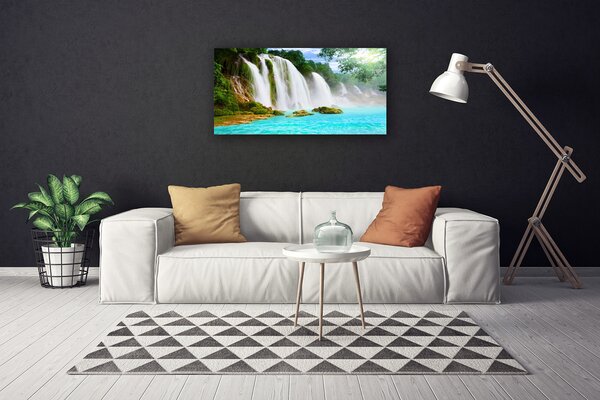 Obraz Canvas Vodopád jazero príroda 100x50 cm