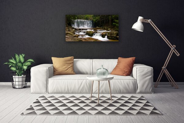 Obraz Canvas Vodopád les príroda 100x50 cm