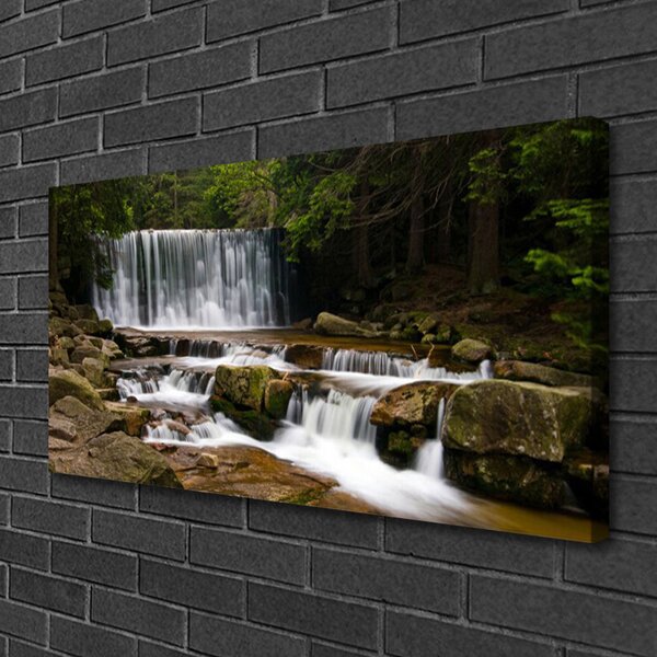 Obraz Canvas Vodopád les príroda 100x50 cm