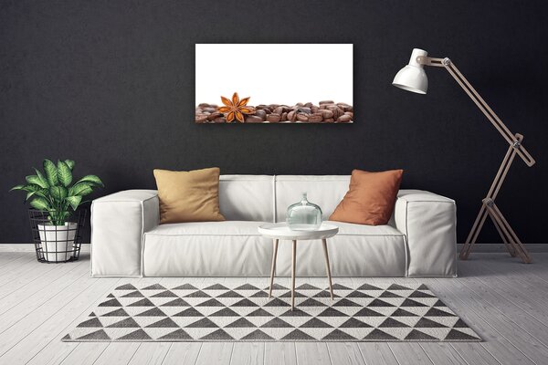 Obraz Canvas Káva zrnká kuchyňa 100x50 cm