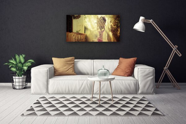 Obraz Canvas Žena dříví človek 100x50 cm