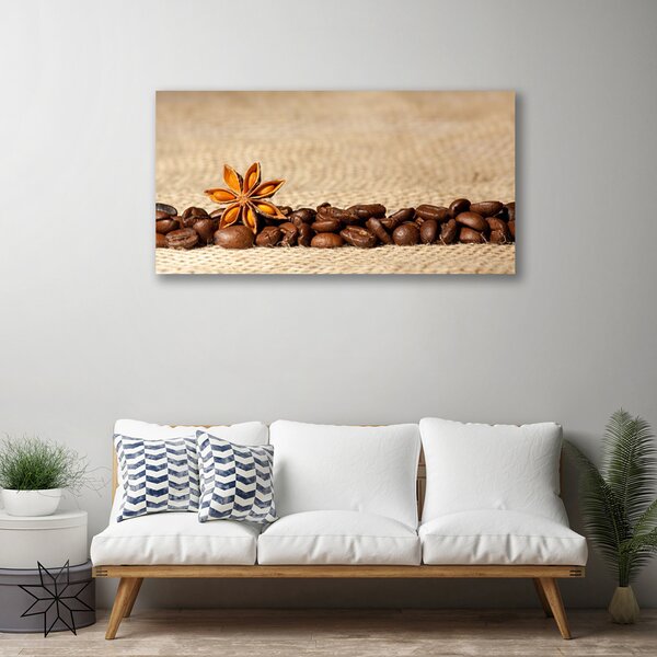 Obraz Canvas Káva zrnká kuchyňa 100x50 cm