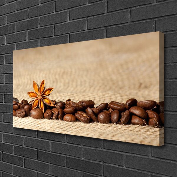 Obraz Canvas Káva zrnká kuchyňa 100x50 cm
