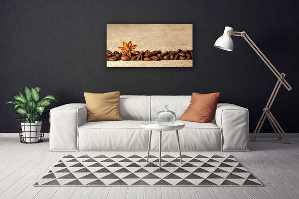 Obraz Canvas Káva zrnká kuchyňa 100x50 cm