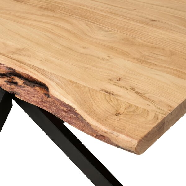 JEDÁLENSKÝ STÔL, akácia, čierna, farba akácie, 220/100/76 cm P & B - Online Only jedálne, Online Only