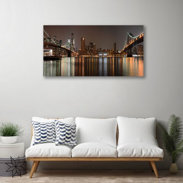 Obraz na plátne Mesto mosty architektúra 100x50 cm