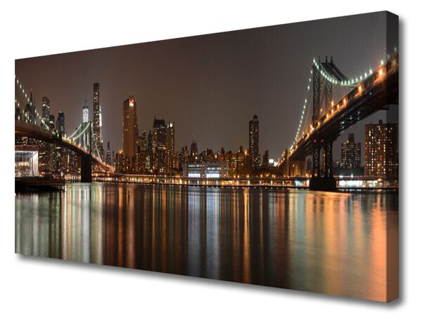 Obraz na plátne Mesto mosty architektúra 100x50 cm