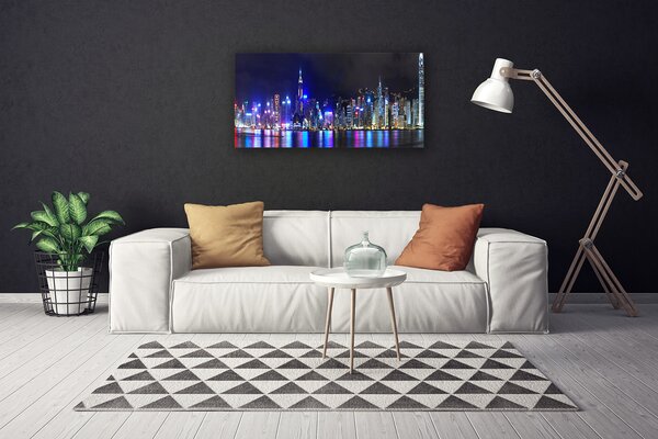 Obraz na plátne Mesto domy 100x50 cm