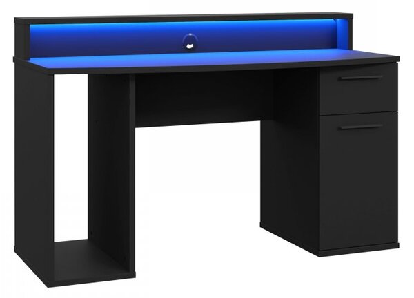 Mirjan24 PC stôl s Ayo LED osvetlením, Farby: čierny mat 5903211080609