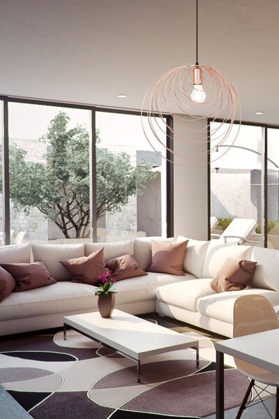 TooLight Stropné svietidlo Geometric II rose gold