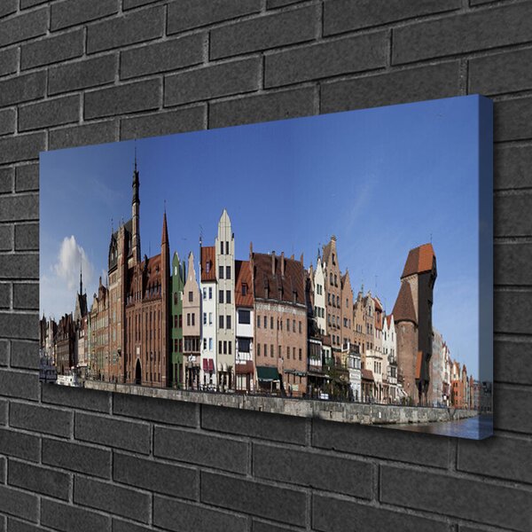 Obraz na plátne Mesto domy 100x50 cm