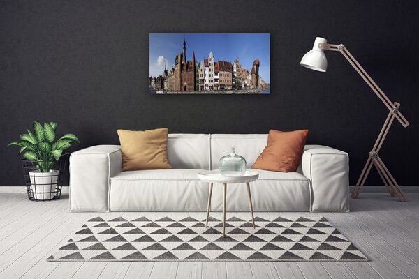 Obraz na plátne Mesto domy 100x50 cm