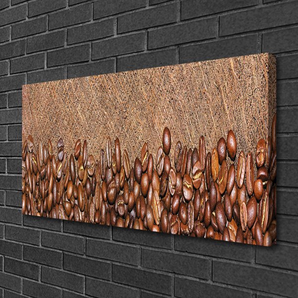 Obraz na plátne Káva zrnká kuchyňa 100x50 cm