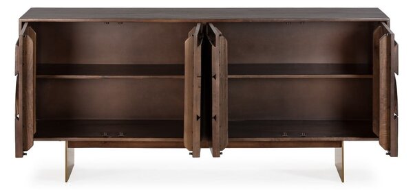 Hnedá komoda z mangového dreva 165x76x40 cm Trisha – MOME