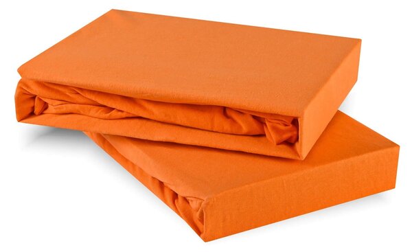 Plachta posteľná oranžová jersey EMI: Plachta 90 (100)x200