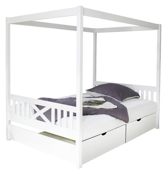 POSTEĽ S NEBESAMI, 140/200 cm biela Livetastic - Postele, Online Only