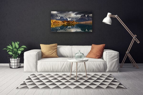 Obraz na plátne Hora jazero príroda 100x50 cm