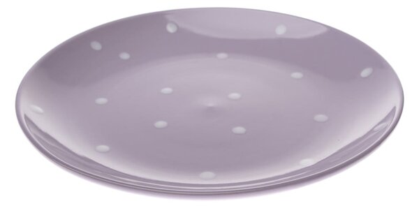 Fialový keramický tanier Dakls Dottie, ø 25 cm