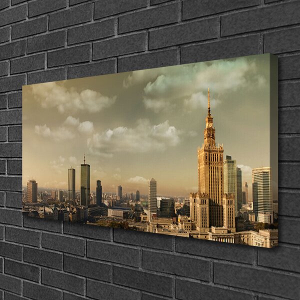 Obraz na plátne Mesto domy 100x50 cm