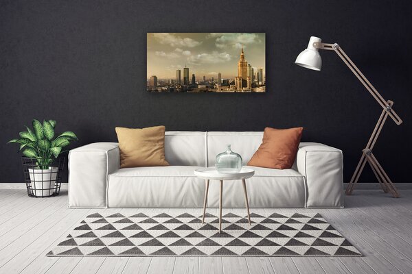 Obraz na plátne Mesto domy 100x50 cm