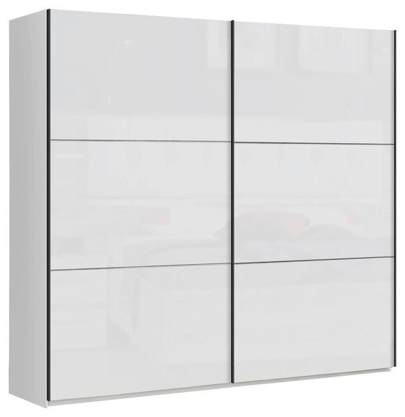 ŠAT. SKRIŇA S POSUV. DVERAMI, biela, biela s vysokým leskom, 269,9/209,7/61,2 cm home24 - Skrine