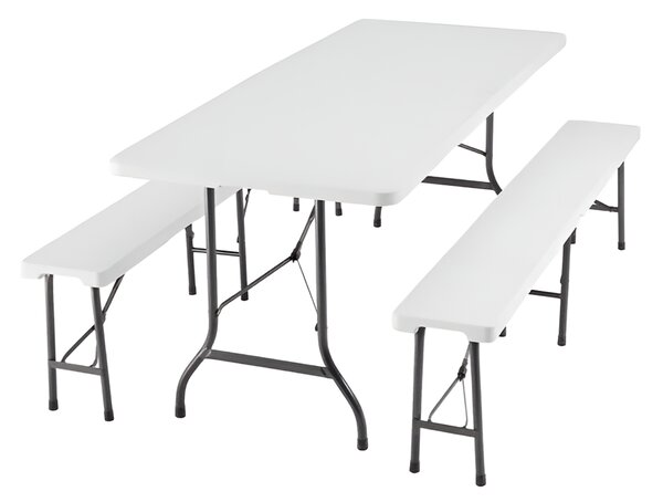 TENTino Plastový pivný set skladací - 180 cm (šírka stola 76 cm)