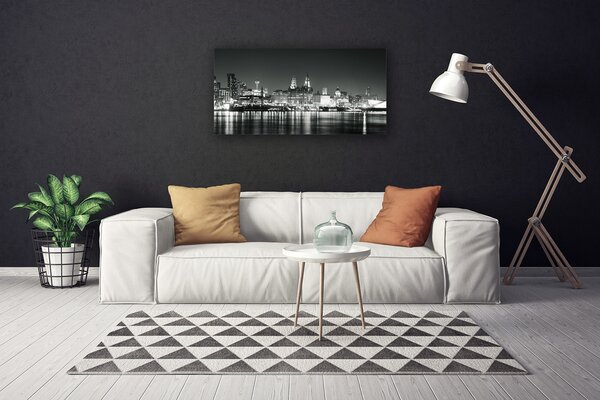 Obraz na plátne Mesto voda domy 100x50 cm