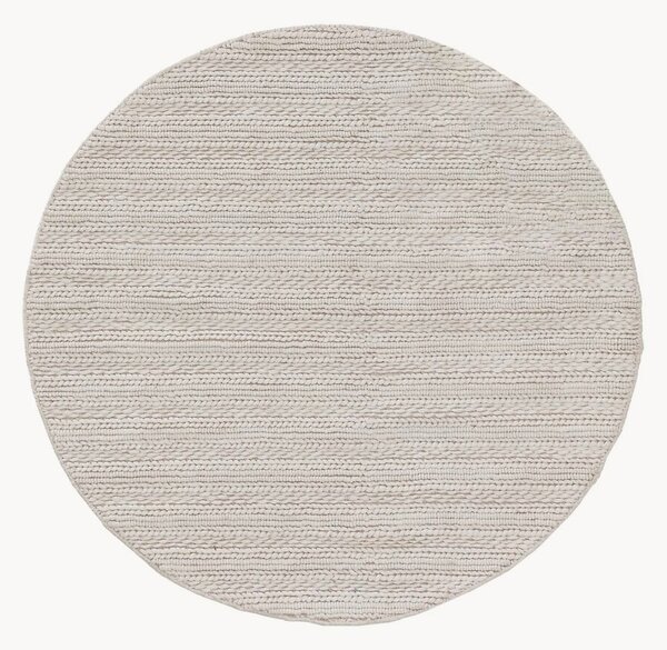 Ručne tkaný okrúhly vlnený koberec Dina