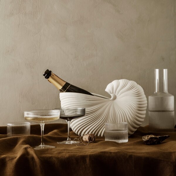 Poháre na červené víno Ripple, Clear, sada 2 kusov – Ferm Living