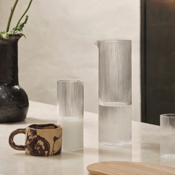 Poháre na červené víno Ripple, Clear, sada 2 kusov – Ferm Living