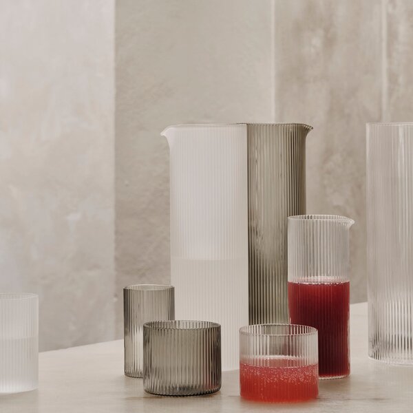Poháre na červené víno Ripple, Clear, sada 2 kusov – Ferm Living