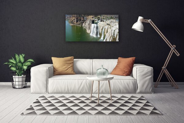 Obraz na plátne Vodopád jazero príroda 100x50 cm
