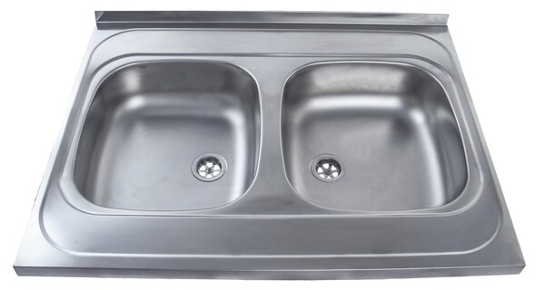 Drez PRIMAL 2-komorový 80x60 nasadzovací + Drezová batéria KARINA