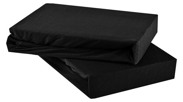 Plachta posteľná čierna jersey EMI: Plachta 80x200