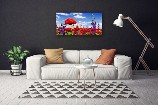 Obraz na plátne Kvety 100x50 cm