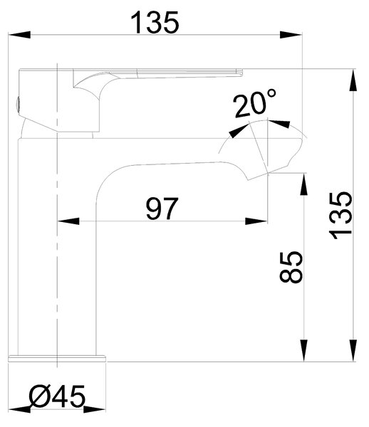 Invena Pinios M, umývadlová batéria, h-135, chrómová, INV-BU-92-001-X Leták: https://cloud.invena.pl/s/nnXaZKg3crBrRkz/download?path=%2FPliki%20do%20…