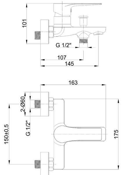 Invena Pinios, nástenná vaňová batéria, 150 mm, chrómová, INV-BW-92-001-X Leták: https://cloud.invena.pl/s/nnXaZKg3crBrRkz/download?path=%2FPliki%20d…