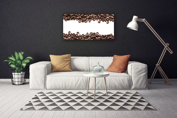 Obraz na plátne Káva zrnká kuchyňa 100x50 cm