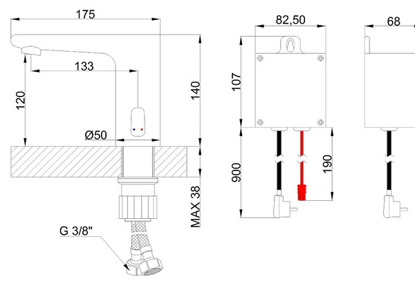 Invena Smart, bezdotyková umývadlová batéria s reguláciou teploty vody, 230V, chrómová, INV-BD-00-001-V Leták: https://cloud.invena.pl/s/nnXaZKg3crBr…