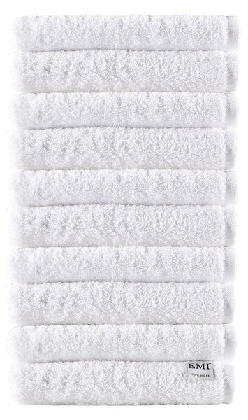 Sada uteráky bavlnené biele 10 ks 50 x 90 cm EMI
