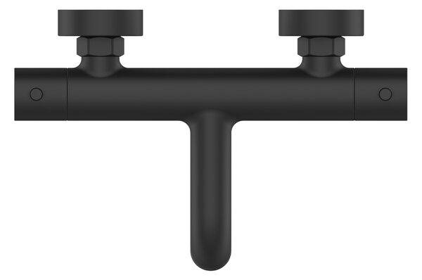 Invena Termora, termostatická vaňová batéria, čierna matná, INV-BT-W1-004-V