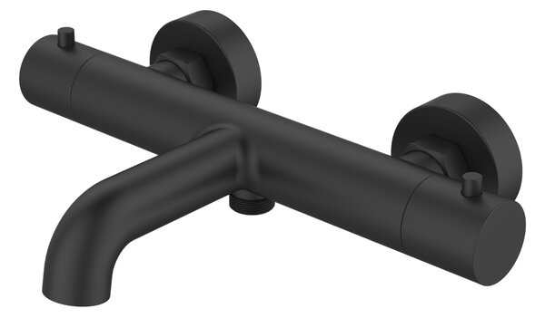 Invena Termora, termostatická vaňová batéria, čierna matná, INV-BT-W1-004-V