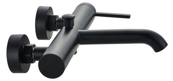 Invena Dropia, nástenná vaňová batéria, čierna matná, INV-BW-15-004-J