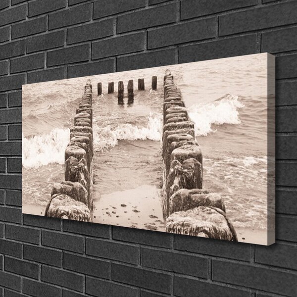 Obraz na plátne Oceán pláž architektúra 100x50 cm