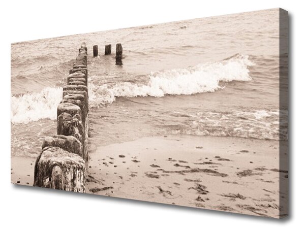Obraz na plátne More pláž architektúra 100x50 cm