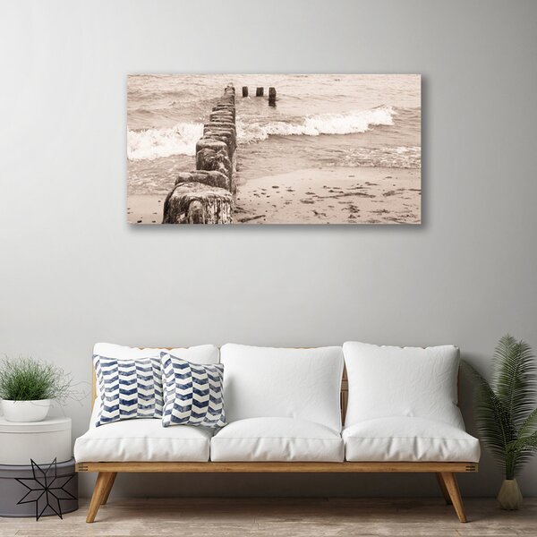 Obraz na plátne More pláž architektúra 100x50 cm