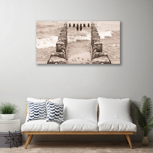 Obraz na plátne Oceán pláž architektúra 100x50 cm