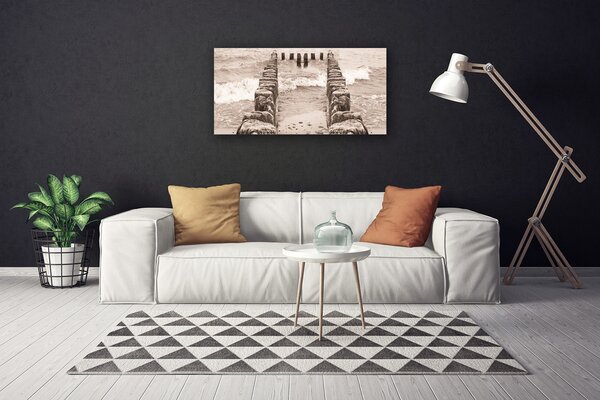 Obraz na plátne Oceán pláž architektúra 100x50 cm